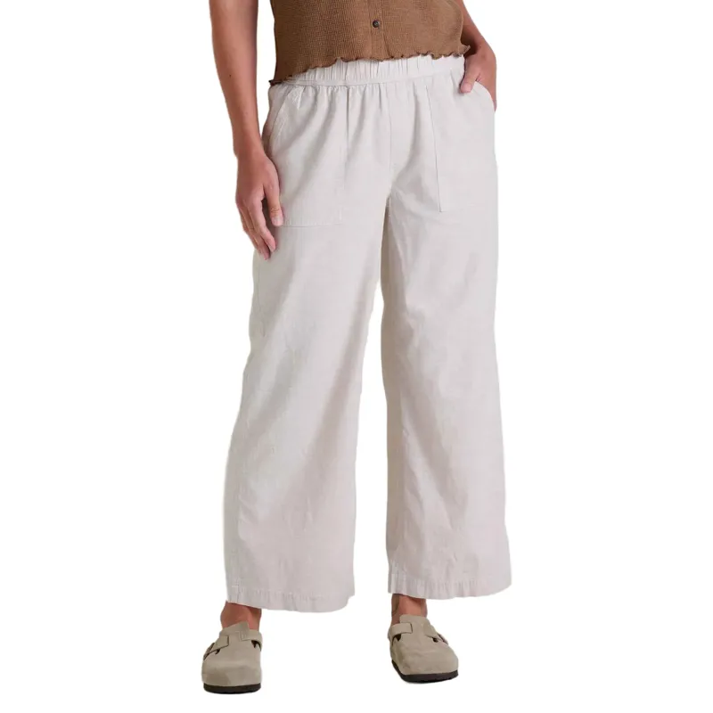 Toad and Co Women's Taj Hemp Wide Leg Pant in Oatmeal