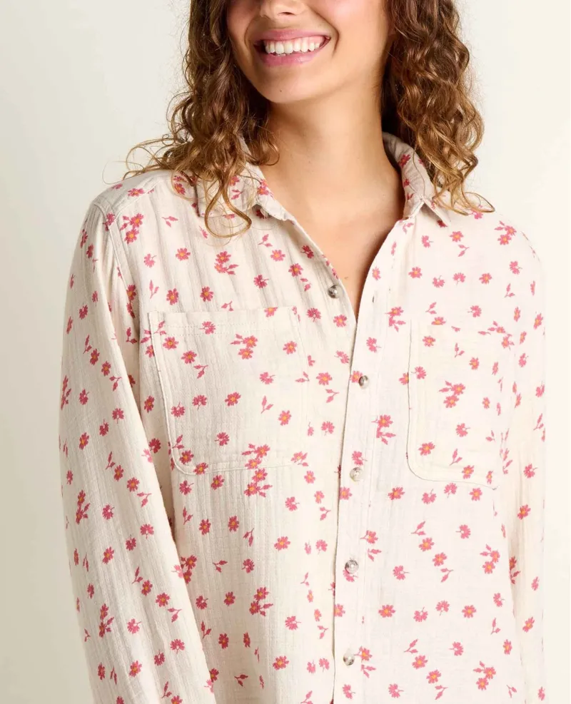 Toad and Co. Women's Tate Long Sleeve Shirt in Salt Print-3