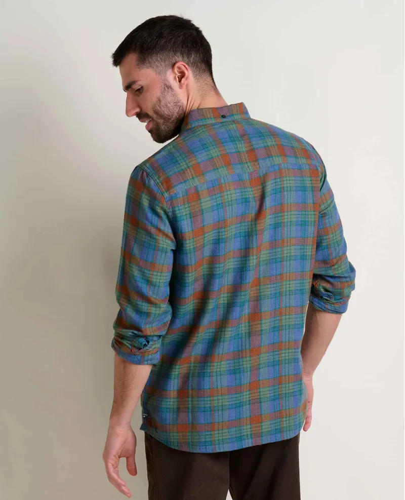Toad and Co Airsmyth Long Sleeve Shirt in Dark Roast Tonal Madras-1