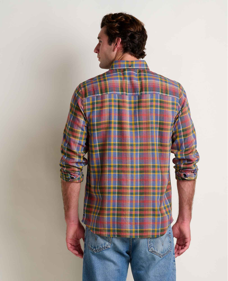 Toad and Co Airsmyth Long Sleeve Shirt in Gold Multi Plaid-1