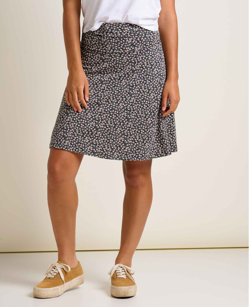 Toad and Co Women's Chaka Skirt in Salt Ditsy Print