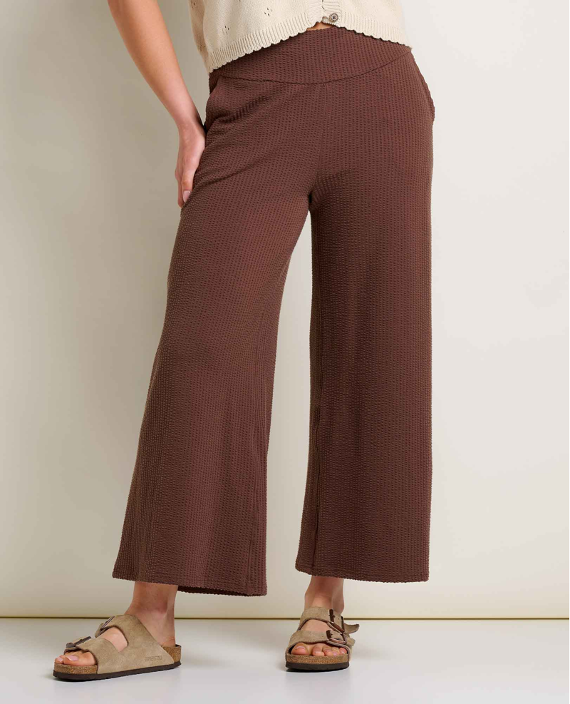 Toad and Co Women's Chaka Wide Leg Pant in Chestnut Texture