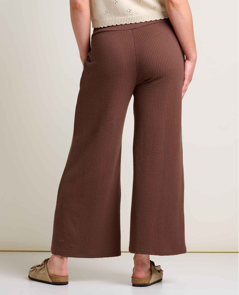 Toad and Co Women's Chaka Wide Leg Pant in Chestnut Texture-1