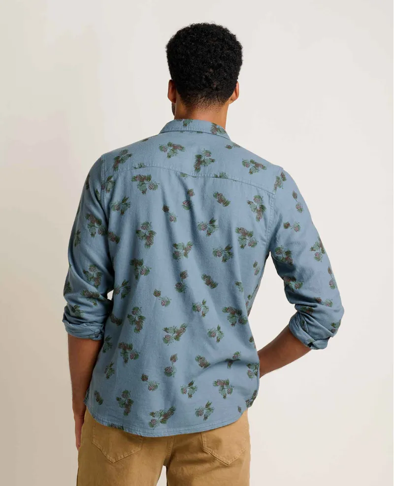 Toad and Co Creekwater Long Sleeve Shirt in Ink Pinecone Print-1