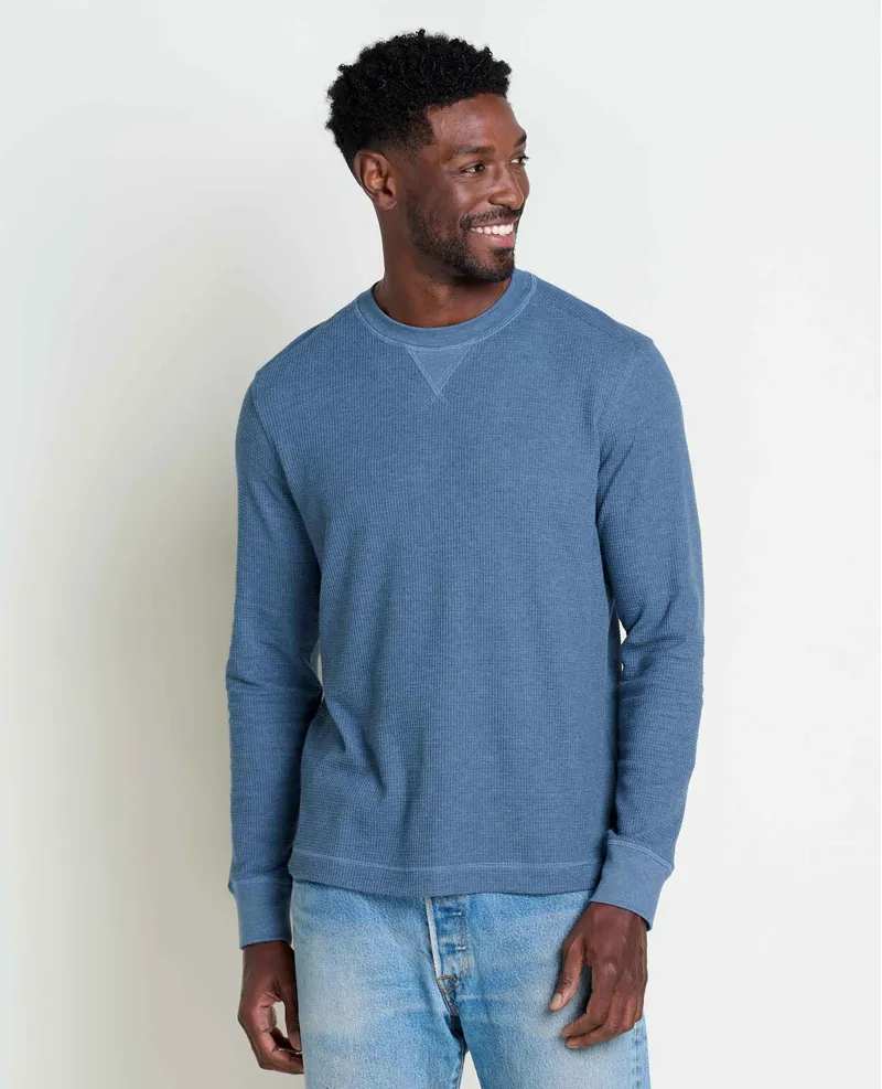 Toad and Co Framer II Long Sleeve Crew in Pacific Blue
