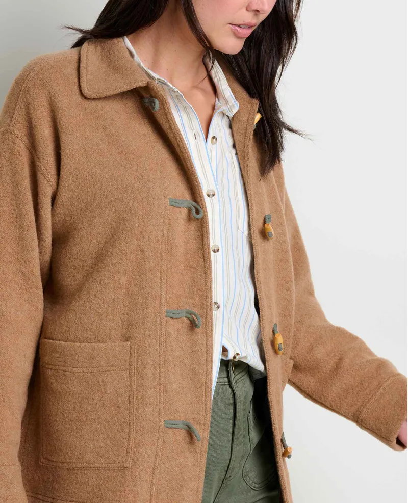 Toad and Co. Women's Kennicott Car Coat in Honey Brown-2