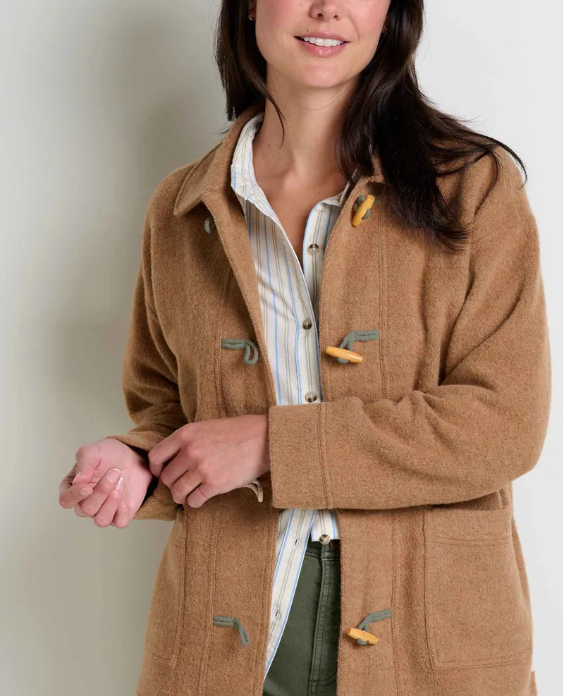 Toad and Co. Women's Kennicott Car Coat in Honey Brown-3