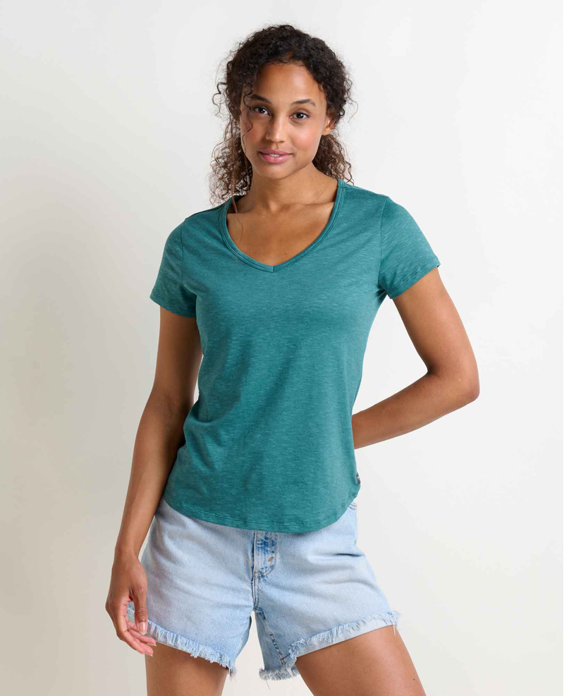 Toad and Co Women's Marley Short Sleeve V Tee in Jasper