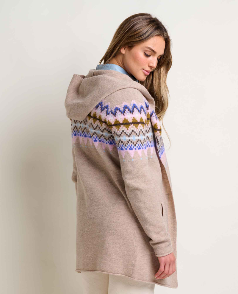 Toad and Co. Women's Heartfelt Merino Hoodie in London Fog Fair Isle-1