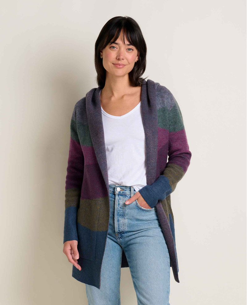 Toad and Co. Women's Heartfelt Merino Hoodie in Midnight Landscape