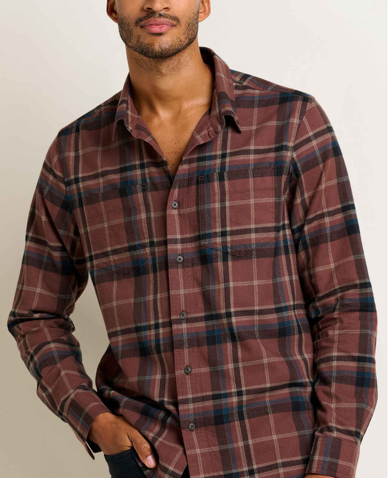 Toad and Co. Pinevale Long Sleeve Shirt in Carob-2