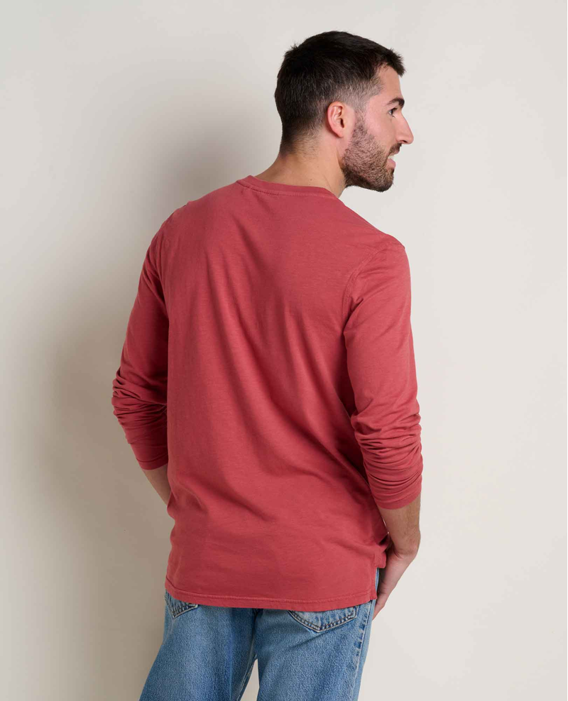 Toad and Co. Primo Long Sleeve Henley in Sundown-1