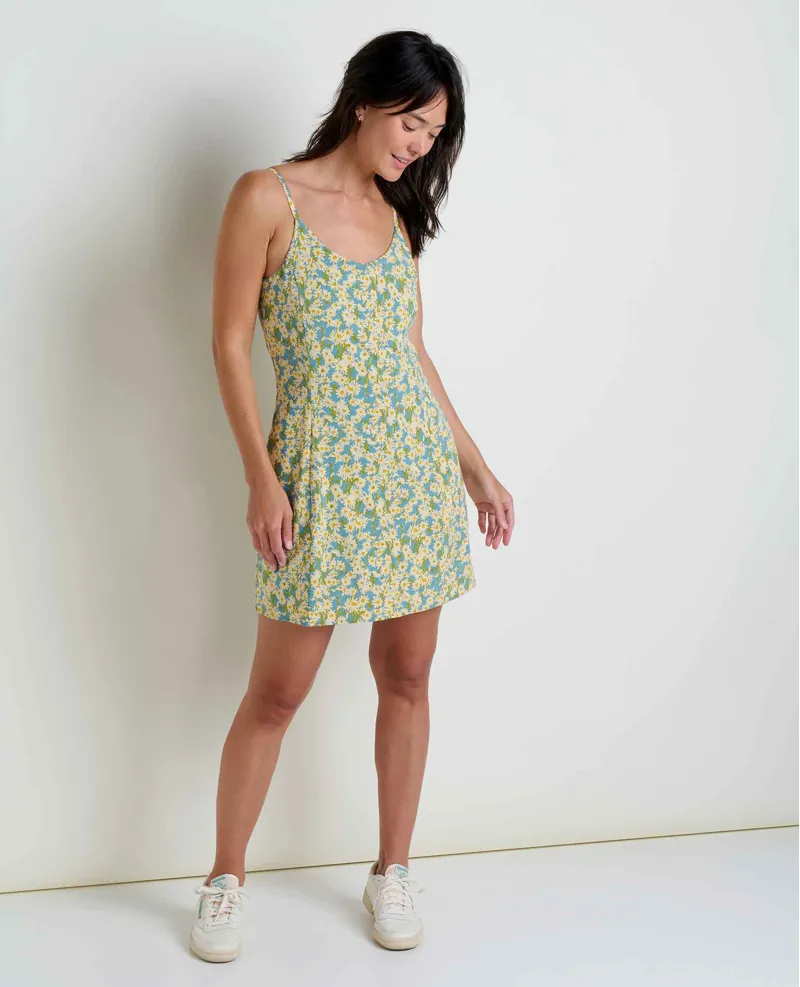 Toad and Co Sunkissed SL Skort Dress in Glacier Daisy Field Print-3
