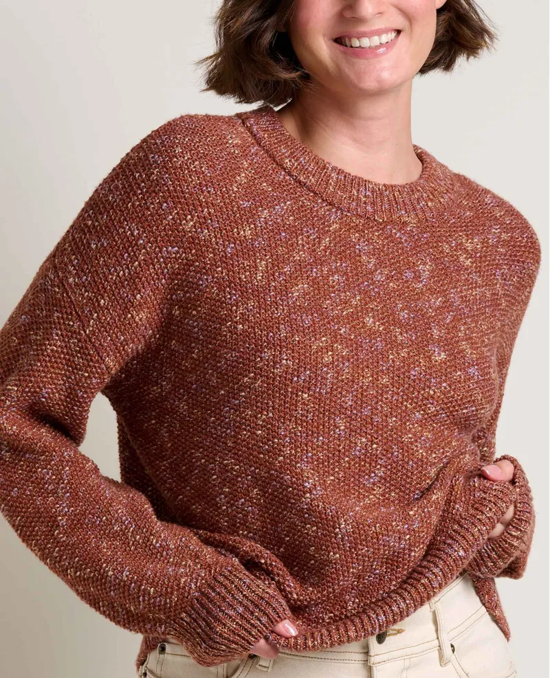Toad and Co. Women's Twigtree Crew Sweater in Dark Roast-2