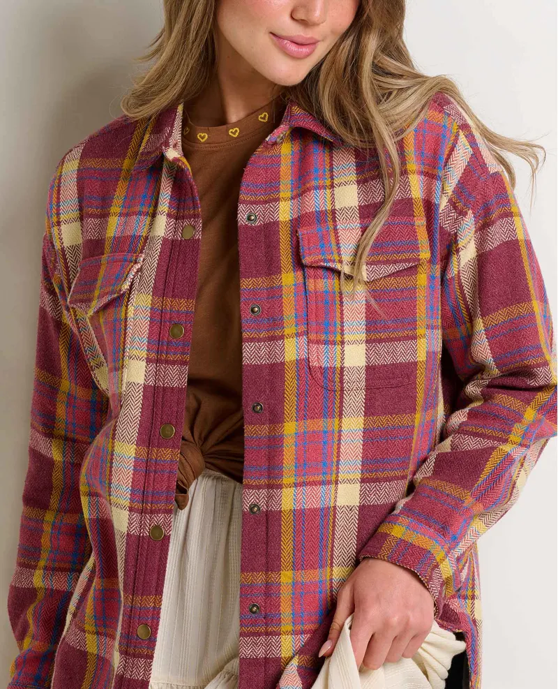Toad and Co. Women's Conifer Shirt Jacket in Dusty Cedar-2