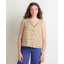 Toad and Co Women's Manzana Button Front Tank in Barley Strawberry