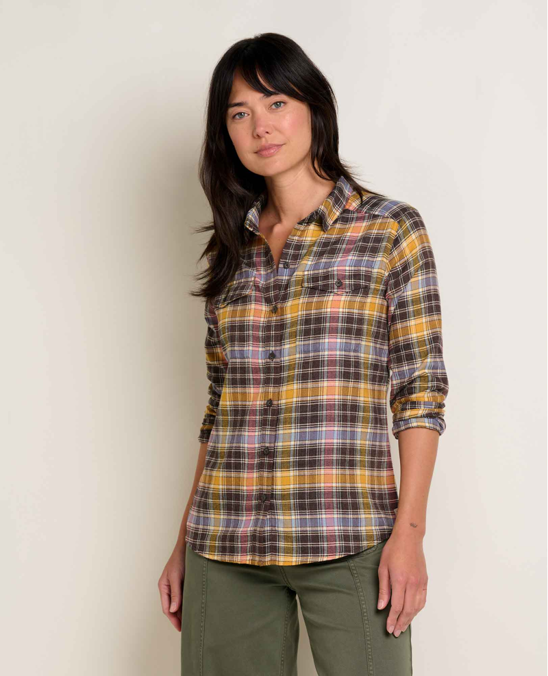 Toad and Co Women's Re-Form Flannel Shirt in Chestnut Check