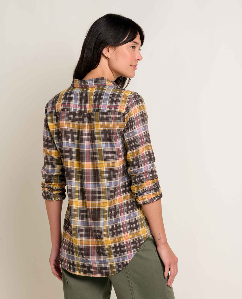 Toad and Co Women's Re-Form Flannel Shirt in Chestnut Check-1
