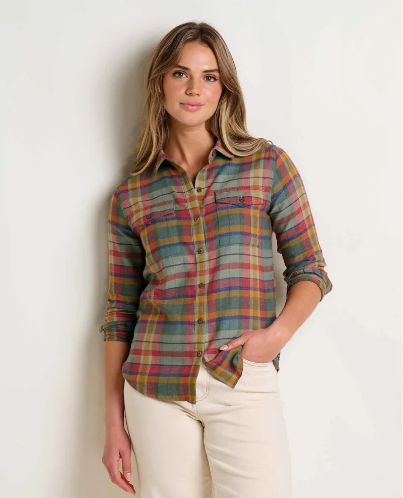 Toad and Co Women's Re-Form Flannel Shirt in Yucca Madras