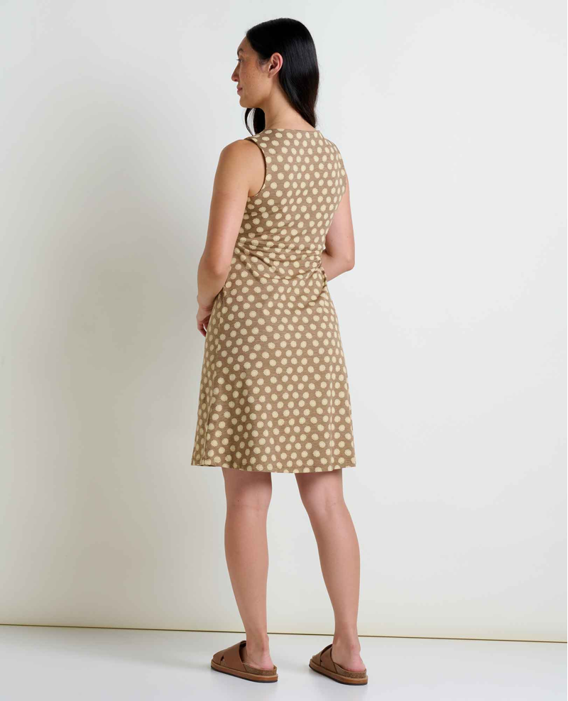 Toad and Co Women's Rosemarie SL Dress in Honey Brown Floral Print-2