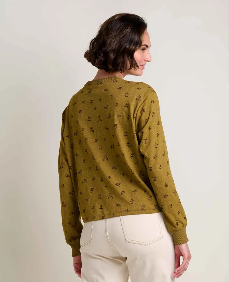Toad and Co Women's Boundless Jersey LS Tee in Coyote Floral Print-1
