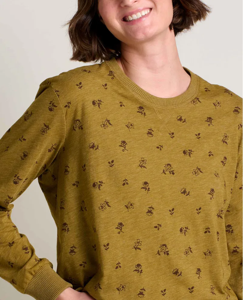 Toad and Co Women's Boundless Jersey LS Tee in Coyote Floral Print-2