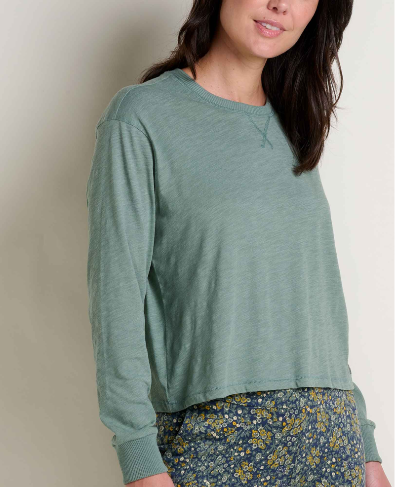 Toad and Co Women's Boundless Jersey LS Tee in Laurel-2