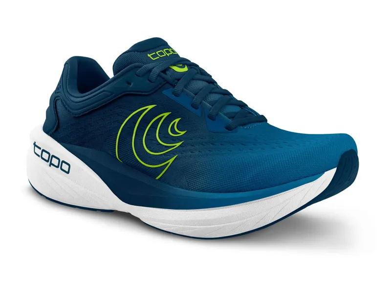 Topo Athletic Phantom 4 Running Shoe in Blue/Lime-1