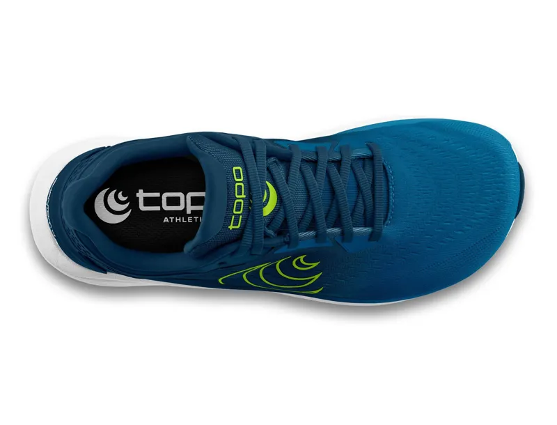 Topo Athletic Phantom 4 Running Shoe in Blue/Lime-3