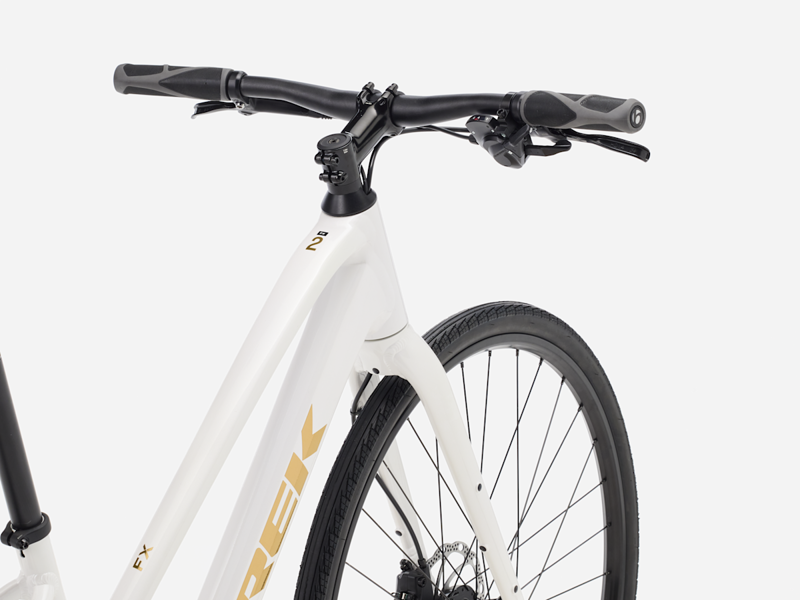 Trek FX 2 Midstep Gen 4 Hybrid Bike in Crystal White-2