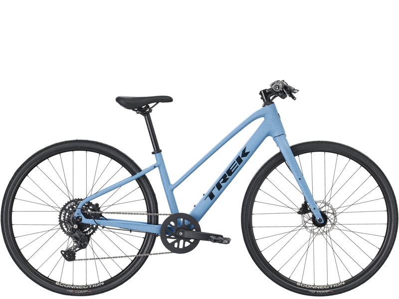 Trek FX 2 Midstep Gen 4 Hybrid Bike in Fjord Blue