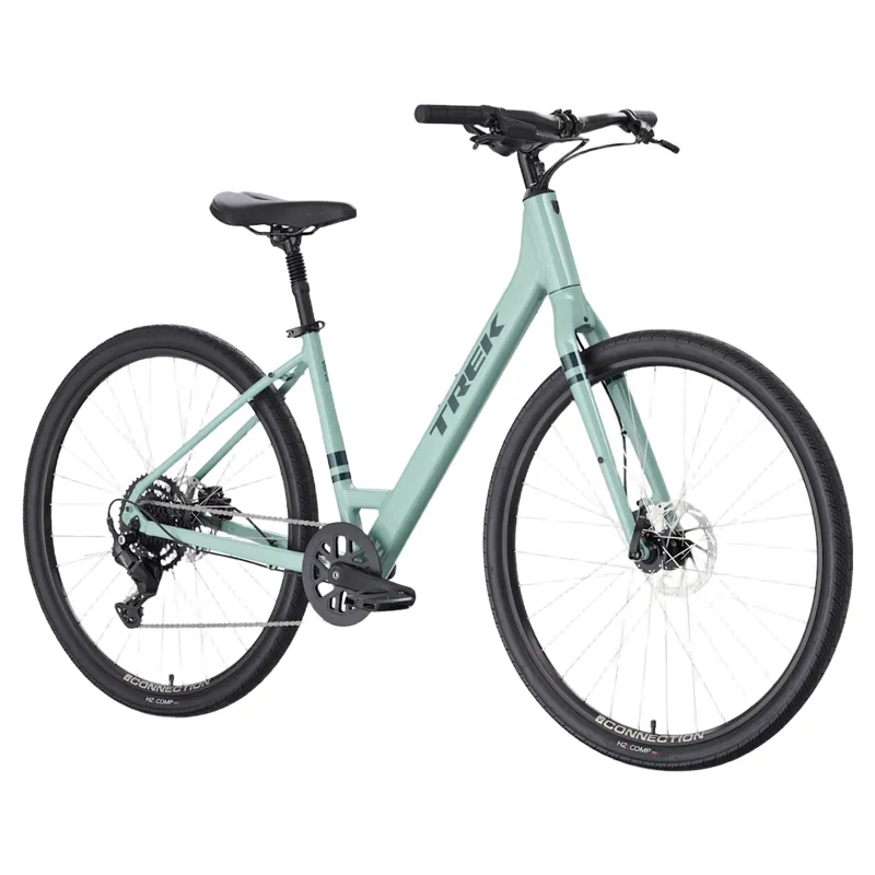 Trek Verve 2 Lowstep Hybrid Bike in Blue Sage-1