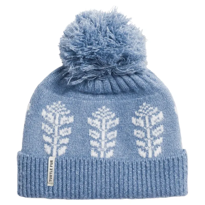 Turtle Fur Freya Recycled Pom Hat in Dusk
