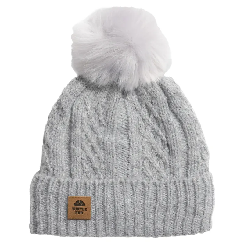 Turtle Fur Lindsey Recycled Pom Beanie in Smoke