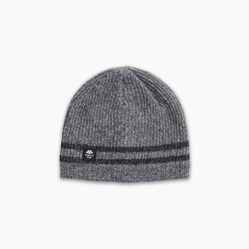 Turtle Fur Mr. Happy Ocean Ragg Wool Beanie in Charcoal