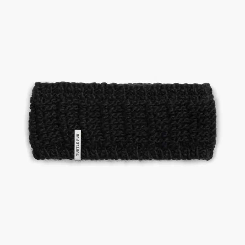 Turtle Fur Shay Knit Headband in Black
