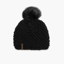 Turtle Fur Snowfall Pom Hat in Black