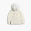 Turtle Fur Snowfall Pom Hat in White