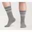 Wide Open Vintage Stripe Midweight Crew Sock in Black