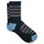 Wide Open Multi Stripe Micro Crew Midweight Cushion Socks In Eclipse