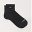 Wide Open Solid Midweight Cushioned Quarter Sock in Black