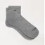 Wide Open Solid Midweight Cushioned Quarter Sock in Light Grey