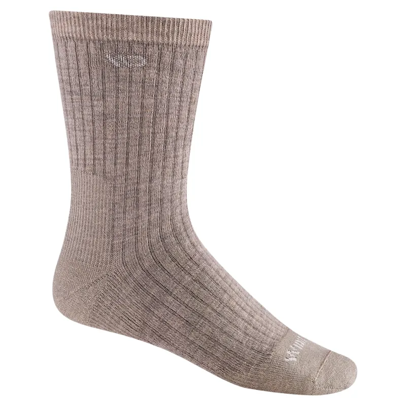 Wide Open Solid Midweight Micro Crew Sock in Rye