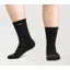Wide Open Solid Midweight Micro Crew Sock in Black
