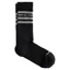 Wide Open Vintage Stripe Crew Midweight Cushion Socks in Black