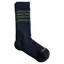 Wide Open Vintage Stripe Crew Midweight Cushion Socks in Denim