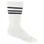 Wide Open Vintage Stripe Crew Midweight Cushion Socks in Ink White