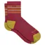 Wide Open Women's Multi Stripe Micro Crew Socks in Cranberry
