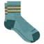 Wide Open Women's Multi Stripe Micro Crew Socks in Light Teal