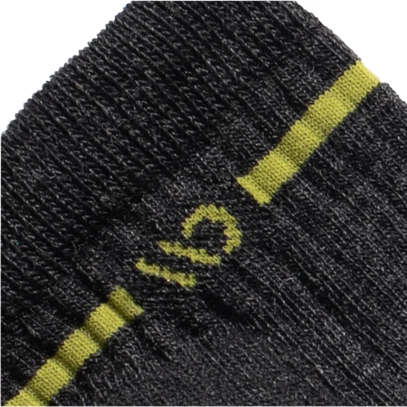 Wide Open Women's Single Stripe Quarter Socks in Charcoal-1